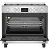BEKO BGM11226EX BEKO CUCINA A GAS 5 BRUCI,FORNOELET,VENT,66LT 90x60 INOX BGM1122