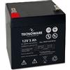 TECNOWARE Batteria Ermetica al Piombo Per UPS TECNOWARE EACPE12V05ATWB 12V 5AH FASTON 6,3