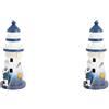 Faro di stile mediterraneo Art Art Craft Lighthouse Wooden Model Desktop