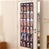 Organizer per scarpe da appendere sopra la porta portaoggetti con 24 tasche