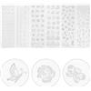 6pcs Manicure Stencil Stencil Nail Art Stamping Templates Nail Polish Stampanti