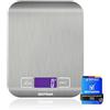 GRIFEMA GA2002 Bilancia da Cucina Smart Digitale con Funzione Tare,5kg/11 lbs Professionale Alta Precision Bilancia Elettronica per la Casa e la Cucina (Batteries Incluse) [Exclusiva Amazon]