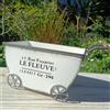 Carrello portafiori in metallo, carriola, fioriere, vaso per patio, esterno,