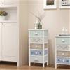 vidaXL Cassettiera in Stile Francese con 5 Cassetti in Legno