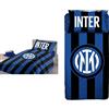 Inter F.C Parure Copripiumino Singolo, Logo Nuovo, Prodotto Ufficiale & F.C Completo Lenzuolo 1 Piazza | Logo Nuovo | Prodotto Ufficiale
