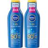 NIVEA SUN Kids Protect & Care SPF 50+ 200 ml, Crema solare 50 bambini 3+ anni per la pelle delicata, Protezione solare 50 bambini extra resistente all'acqua e al sudore con Pantenolo, Vitamina C & E