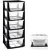 Great Plastic Plastica Set 5 Cassetti Design 400X385X945 mm Nero (Smontato), Taglia Unica