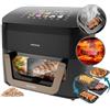 Cecotec Friggitrice ad Aria 10L - Air Fryer Cecofry&Grill Smokin' 11000. 2200W, 3in1 Friggitrice, Grill, Piastra. Affumicatore integrato, 10 Menù, Temp 40-200°C, Doppia temperatura, Cottura uniforme