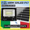 Royal+ / Jortan / Shunjiuboy FARO AD ENERGIA SOLARE A LED CON PANNELLO 50W/100W/200W/400W/800W FARETTO LITIO+