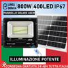 Royal+ / Jortan / Shunjiuboy FARO AD ENERGIA SOLARE A LED CON PANNELLO 50W/100W/200W/400W/800W FARETTO LITIO+