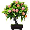 Bonsai finti: mini bonsai di pesco finto da 25 cm - Pianta in vaso finta