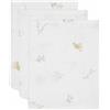 Jollein Lovely Birds - Set di 3 panni da bagno per bambini, 15 x 20 cm, 100% cotone, certificato Oeko-Tex