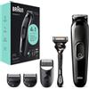 Braun Rasoio Ricaricabile Barba Capelli Braun SK3300 4in1 + Gillette Fusion5 ProGlide