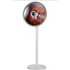 Teporus Stufa a Parabola 1000W Oscillante Piantana Fibra di Carbonio Bianco