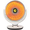 Teporus Stufa a Parabola da Tavolo 1000W Oscillante Fibra di Carbonio Bianco