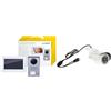 VIMAR K40930 Kit videocitofonico da parete con: videocitofono vivavoce a colori LCD 7 & 46CAM.136B.8 Telecamera Bullet IR Ahd 1080P OB. 3,6Mm Cvbs, Bianco