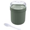 Fackelmann Contenitore Pranzo 500ml con Cucchiaio - Ermetico, Anti-Perdita - Barattolo Multifunzione per Zuppe, Yogurt, Cereali - Plastica, Adatto Microonde, Lavastoviglie - Ideale Viaggio, Ufficio