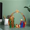 Statua Sacra Famiglia Stakes Garden Decor Presepe Set di Statuette per