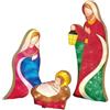 Statua Sacra Famiglia Stakes Garden Decor Presepe Set di Statuette per