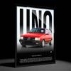 Stilecorse Quadro da parete Poster Auto Ispirato alla Fiat Uno Turbo I.E. Idea Regalo Sport