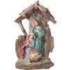 Due Esse Set Natività con Capanna in Poliresina 20 cm Presepe Natalizio Realistico legno