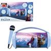 Lexibook, Frozen, Altoparlante luminoso senza fili con microfono, suono stereo, funzione Karaoke, Blu/viola, BTP585FZZLXB
