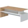 Tavolino Da Salotto Lyra Rovere Nody E Bianco Artik 108X43 Cm Sala Da Pranzo Mod