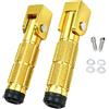 Modengzhe Coppia di poggiapiedi pieghevoli in alluminio, design non-reset, per MTB, ATV, scooter, moto, 10,2 cm, colore: giallo