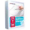 Hygloss 8.5 x 11 Acetate Paper - 7 Mil Clear Acetate Sheets for Crafts Projects, Classroom Stencil Sheets, Overhead Transparency Sheets for Projector, Clear Plastic Sheet (Not for Printers) 96 Pack