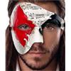 Luxury Mask Half Face Mask Masquerade Phantom of The Opera Red/Silver Musical Taglia Unica