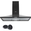 COMFEE Cappa Aspirante 90 cm PYRA17B 90 Nera Cappa Cucina con LED Sistema di