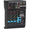 Mixer Controller Audio USB Consolle Professionale 4 Canali Usb karaoke Dj SJ-04