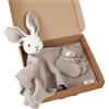 Livella Doudou Coniglietto Con Calzini - Puro Cotone Biologico - Copertina Premium, Cope