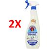 CHANTECLAIR 2 X Chanteclair Sgrassatore Con Bicarbonato Trigger 600 Ml Spray