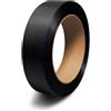 DFL REGGETTA NERA PLASTICA POLIPROPILENE 15x06mm ROTOLO 2000m IMBALLAGGI ØFORO 40cm