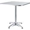 Verdelook TAVOLO BAR BISTROT PUB QUADRATO ALLUMINIO GIARDINO 60x60xh70cm