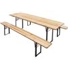VERDELOOK BIRRERIA SET TAVOLO+PANCHE RICHIUDIBILE TAVOLO GIARDINO LEGNO 80x200cm VERDELOOK