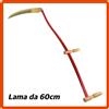 FALCI FALCE DA FIENO 60cm FALCIONE OVALE MANICO PERTICA 150cm DOPPIA IMPUGNATURA FALCI
