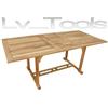 Verdelook TAVOLO DA GIARDINO ALLUNGABILE LEGNO ESTENSIBILE RETTANGOLARE 190/150x90x75