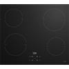 Beko Piano Cottura 4 Fuochi Induzione Larghezza 59 cm in Vetro Nero HII64401QT BEKO