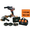 AEG KIT 18V BRUSHLESS TRAPANO A PERCUSSIONE SMERIGLIATRICE 3 BATTERIE CARICABATTERIE