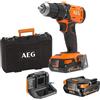 AEG TRAPANO A PERCUSSIONE BRUSHLESS 18V 2 BATTERIE 2Ah+CARICATORE BSB 18G4-202C AEG