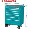 Total CARRELLO PORTAUTENSILI PORTA ATTREZZI OFFICINA CONTENITORE 7 CASSETTI TOTAL