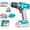 Total TRAPANO AVVITATORE A PERCUSSIONE + BATTERIA A LITIO 20V 2.0Ah + CARICATORE TOTAL