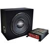 Pioneer GXT-3730B - pacchetto composto da subwoofer con alloggiamento da 30 cm e amplificatore a 2 canali collegabile a ponte, potenza massima 1400 W, 30 cm, membrana IMPP