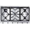 SMEG SRV596GH5 PIANO COTTURA 90 CM ACCIAIO INOX 5 FUOCHI GRIGLIE IN GHISA