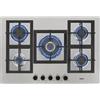 Teka | Piastra a gas da 75 cm con comandi frontali a gas butano | EFX 70.1 5G AI AL DR CI | Acciaio inossidabile | 9,1 x 75 x 51 cm