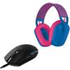Logitech Cuffie gaming 991 G SERIES Bundle G435 Lightspeed + Mouse G203 Blue e