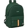 safta EL OCA BASICS - Zaino per laptop da 15,6 e USB, ideale per giovani di diverse età, tessuto riciclato, comodo e versatile, qualità e resistenza, 31 x 18 x 44 cm, Verde, M, Casual