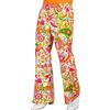 W WIDMANN Milano Party Fashion - Pantaloni a Zampa da Donna Anni '60 | Pantaloni hippie a vita alta, outfit retrò per Carnevale, feste a tema, festival